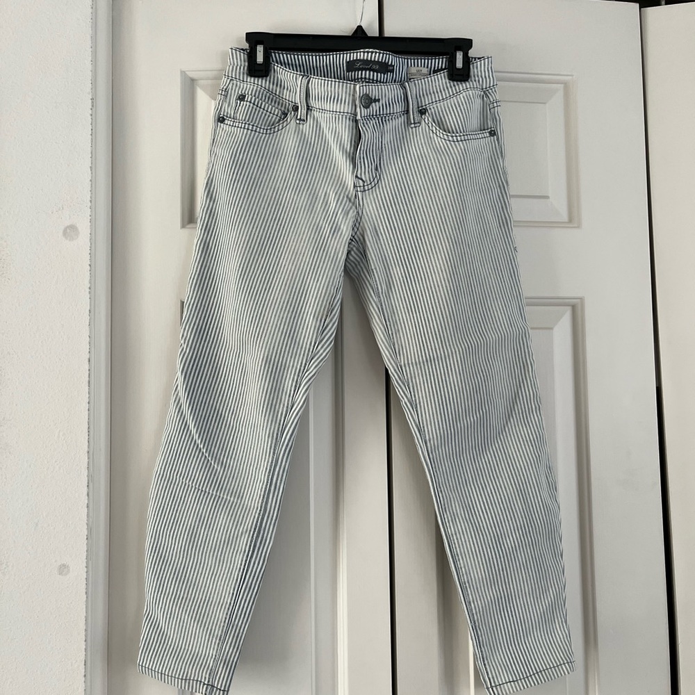 Level 99 pinstripe jeans